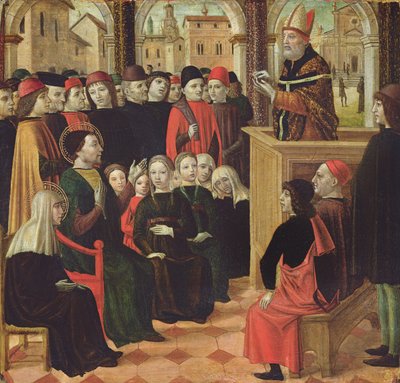 La Prédication de Saint Ambroise - Ambrogio Bergognone